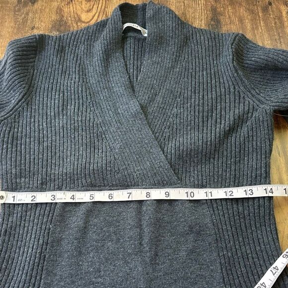 NWT Athleta Chalet Merino Wool sweater dress Sz S Heather Gray ribbed travel - Picture 12 of 13